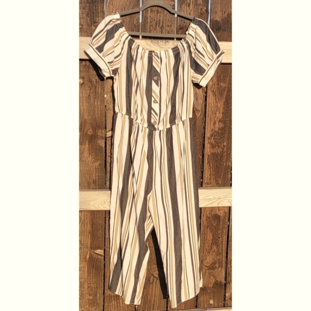 Women's striped romper